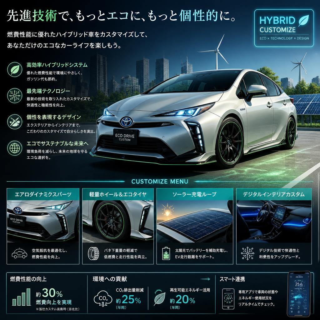 ハイブリッド車もお任せ！最新技術でのカスタマイズ