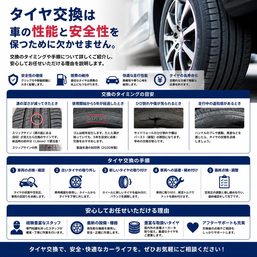 タイヤ交換のプロセス