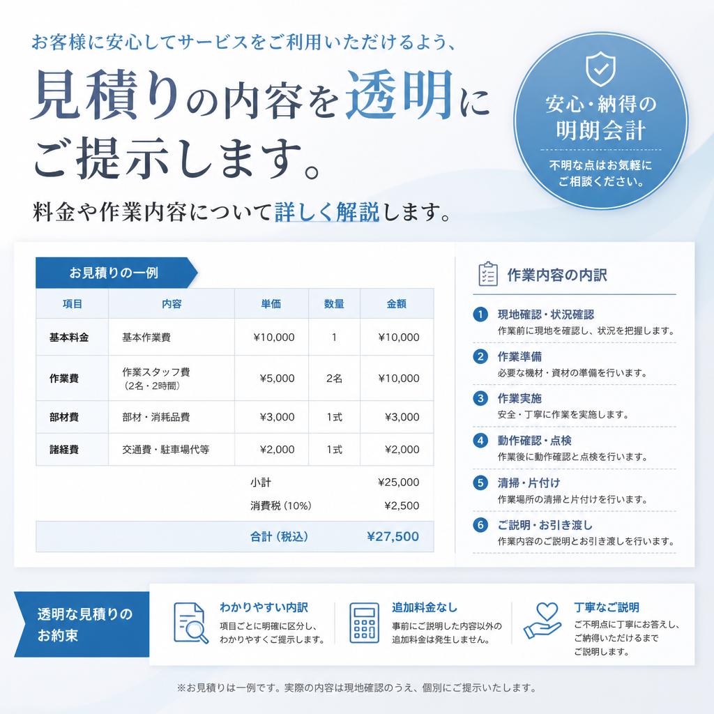 見積りの透明性
